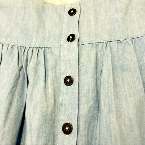 MB Design Chambray Button Up Skirt SZ:S - Picture 6 of 8